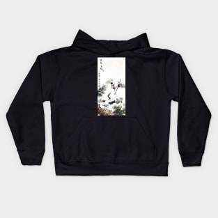 Crane meeting on top of Pine Tree Kids Hoodie